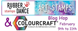 blog hop banner colourcraft rubber dance